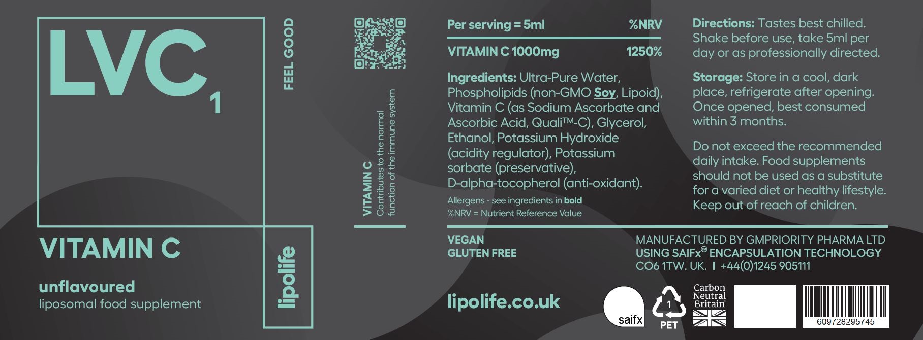 liposomal vitamin C nutritional information